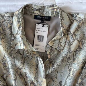 Lafayette 148 New York Silver Sage Multi Blouse